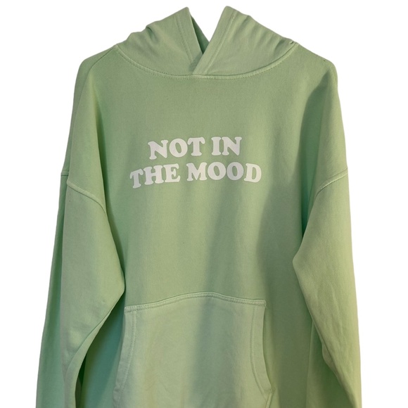 Rue21 Sweaters - Rue21 Hoodie Green Sweatshirt Cotton Fleece Unisex Not In The Mood